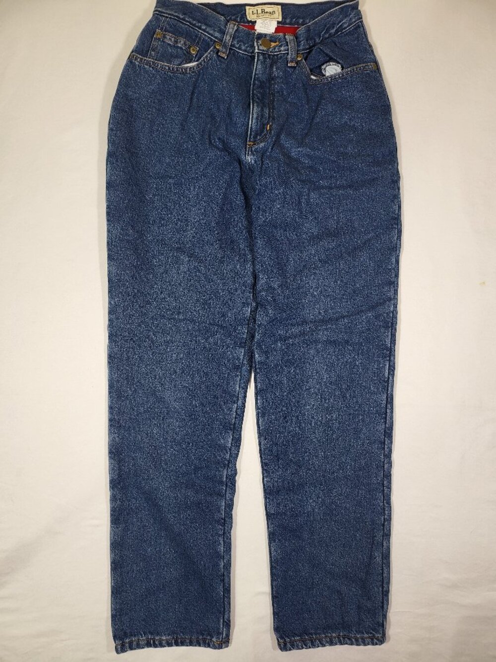 L.L. Bean Women’s Fleece Lined Relaxed Fit Jeans Blue Medium Wash 6 M/T Winter W
